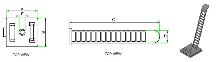 adhesive-backed-adjustable-cable-clamp-diagram