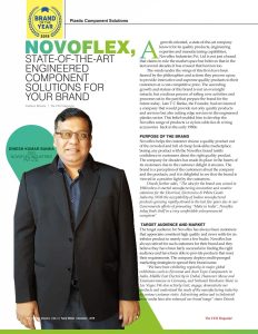 CEO Magazine recognition highlighting Novoflex’s manufacturing governance and engineered plastic components production systems