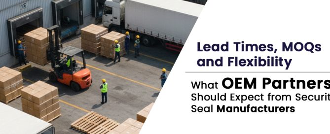 OEM inspection of tamper-evident security seals with sequential numbering during the batch validation process at the manufacturing facility.