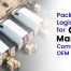 Stacked cartons showing consistent packaging format for OEM logistics