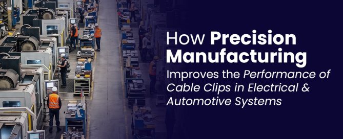 Precision manufactured cable clips for automotive and electrical OEM applications