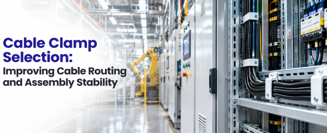 Cable clamp selection for secure cable routing and assembly stability